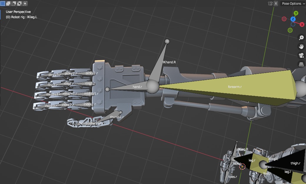 Heavy armored scifi robot character gameready Low-poly 3D model_41