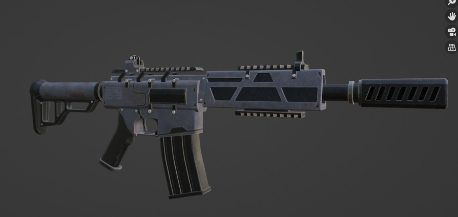 Heavy armored scifi robot character gameready Low-poly 3D model_43