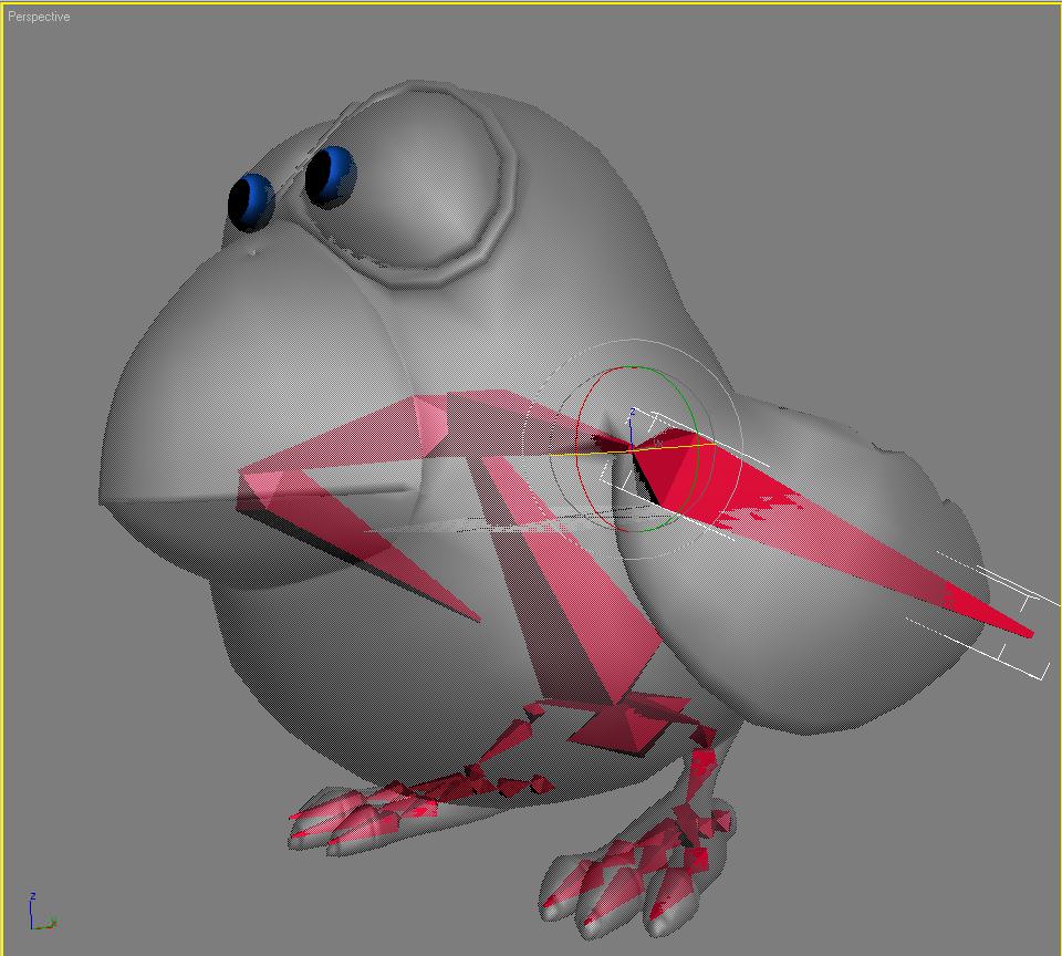 Cartoon Bird Rigged Low-poly 3D model_11