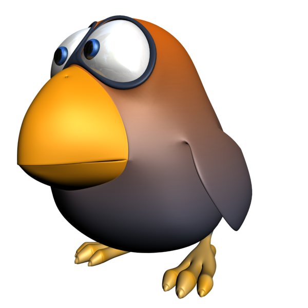 Cartoon Bird Rigged Low-poly 3D model_5