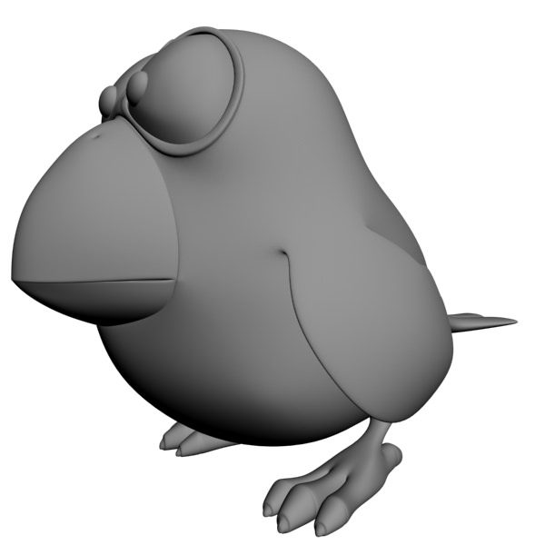 Cartoon Bird Rigged Low-poly 3D model_9