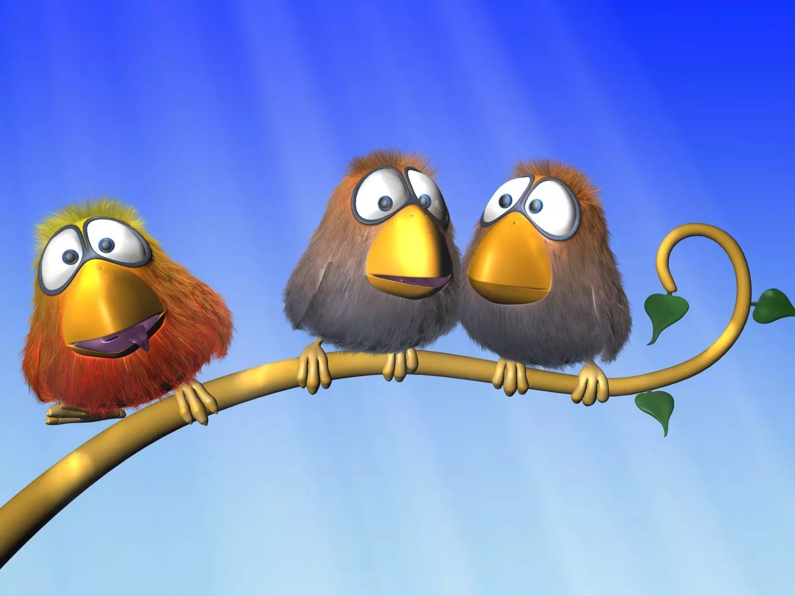 Cartoon Bird Rigged Low-poly 3D model_0