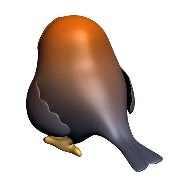 Cartoon Bird Rigged Low-poly 3D model_8