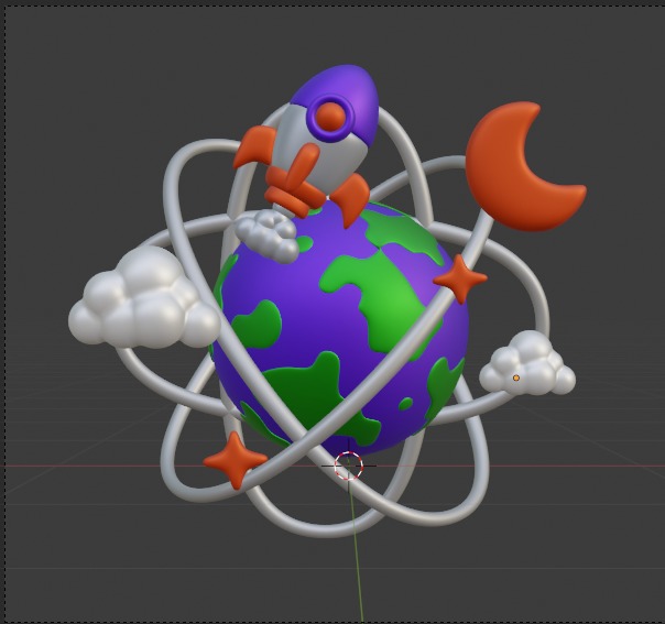 Future things 3d Illustration  Icon Pack 3D model_57