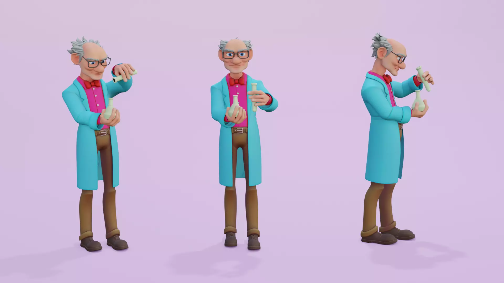 Chemstry Teacher Character 3D model_0