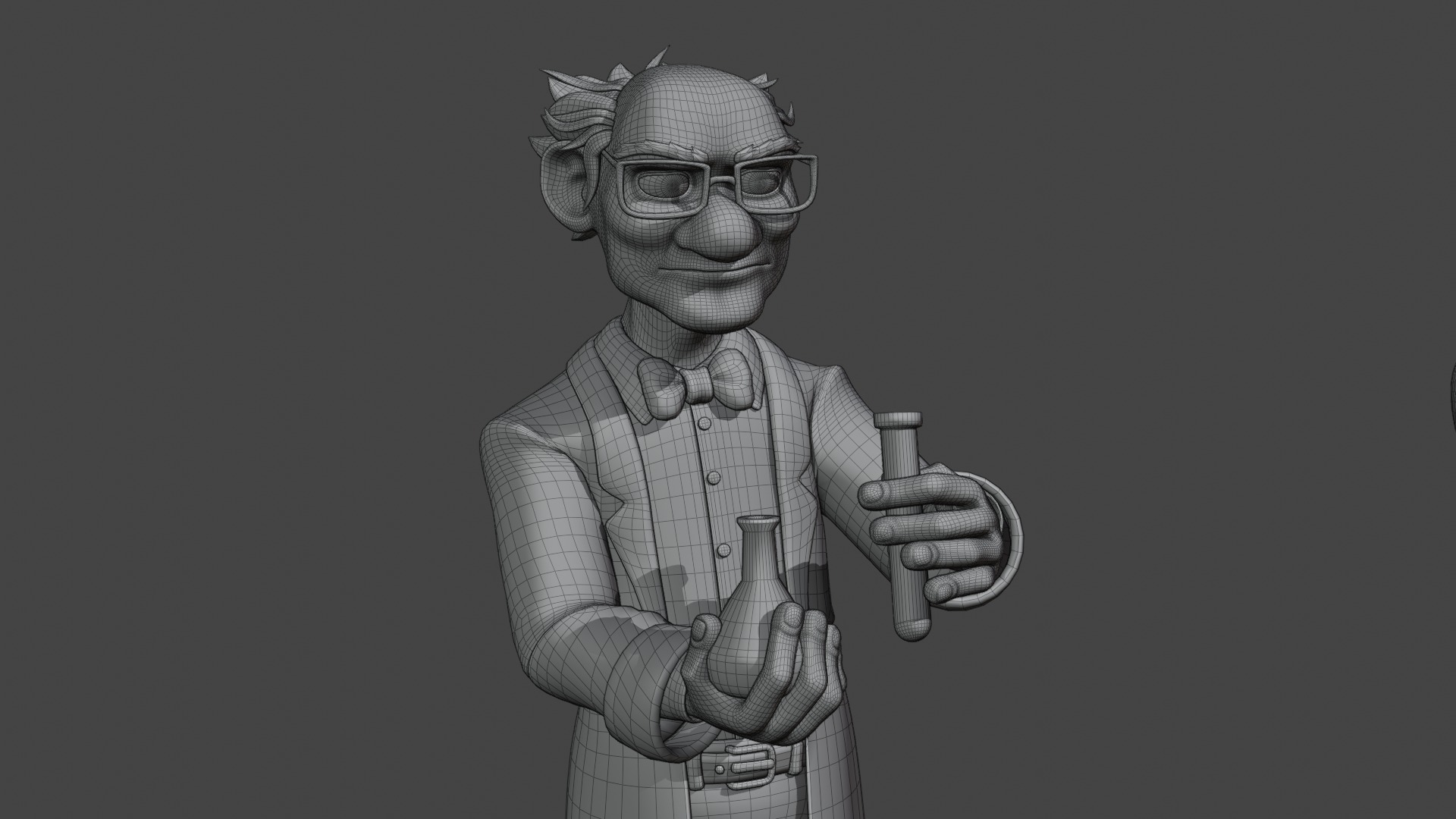 Chemstry Teacher Character 3D model_4