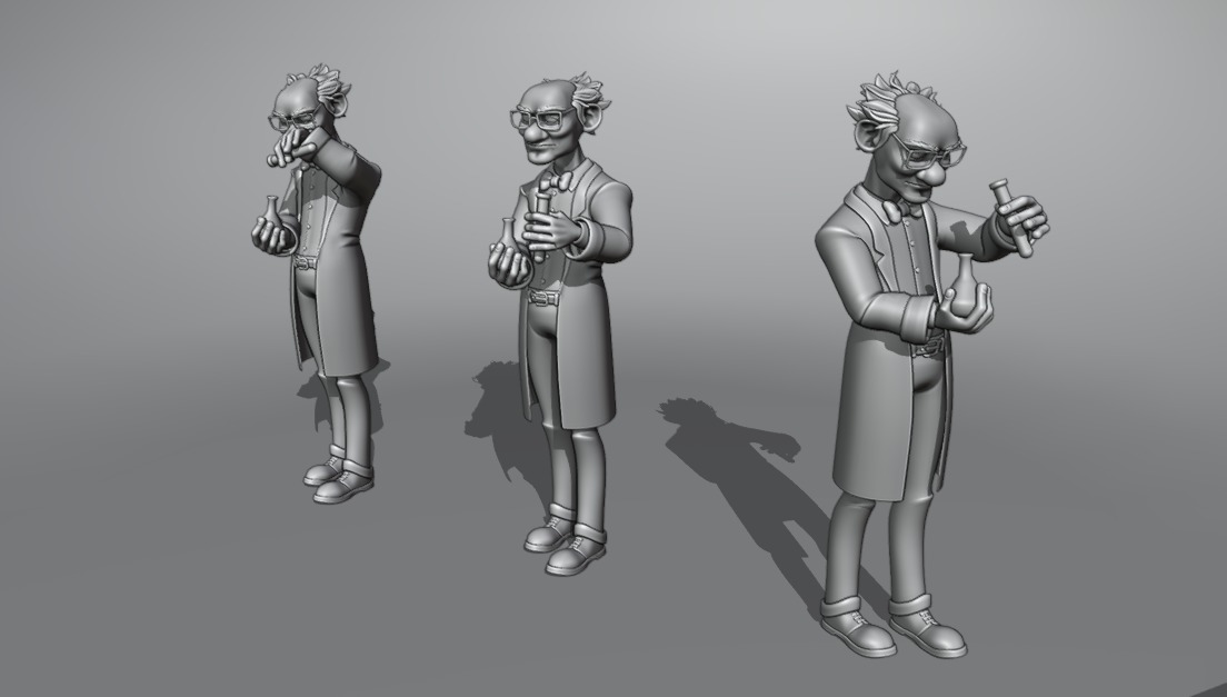 Chemstry Teacher Character 3D model_2