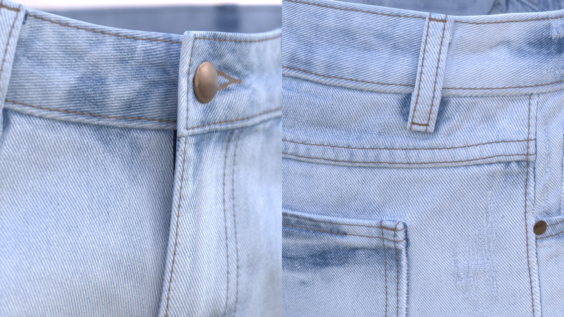 Denim Shorts 85 - All MH Bodies and UE5 Skeletons - Rigged Low-poly 3D model_14