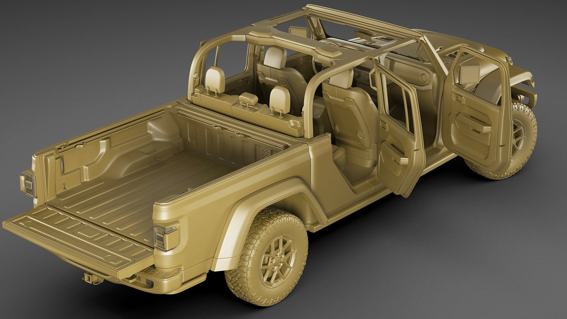 Jeep Gladiator 2024 3D model_32