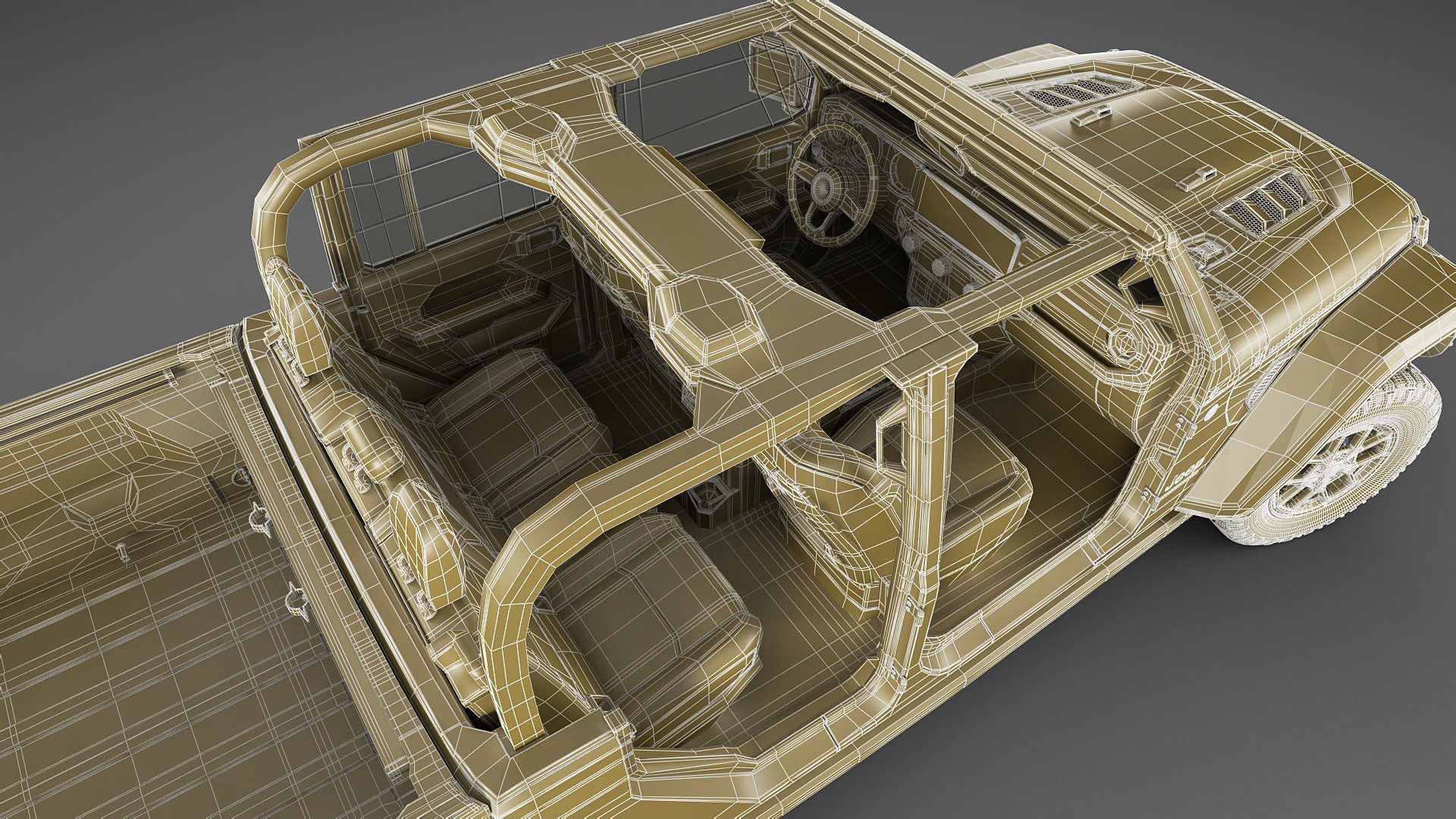 Jeep Gladiator 2024 3D model_35