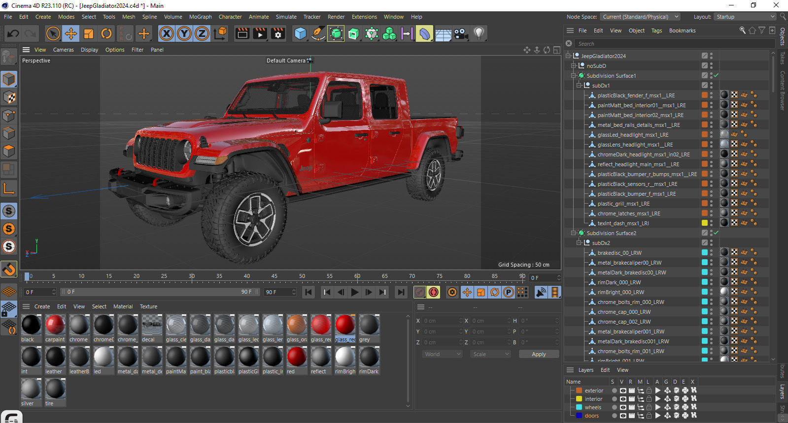 Jeep Gladiator 2024 3D model_38
