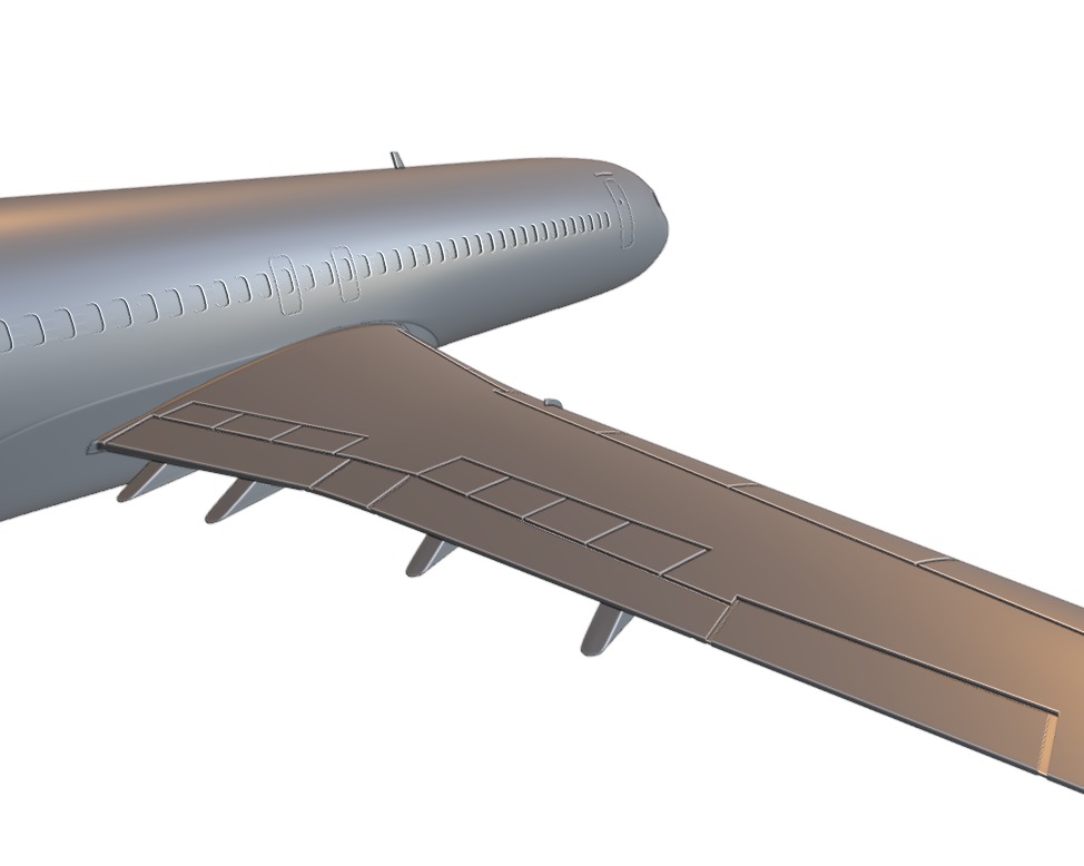 Boeing 727-200 ready to 3D printing 3D print model_5
