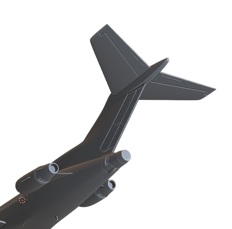 Boeing 727-200 ready to 3D printing 3D print model_3