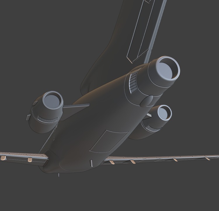 Boeing 727-200 ready to 3D printing 3D print model_7
