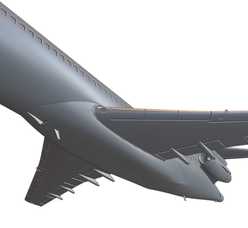 Boeing 727-200 ready to 3D printing 3D print model_6