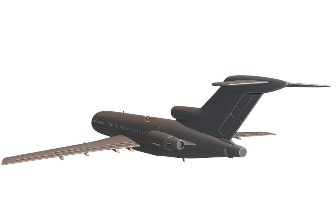 Boeing 727-200 ready to 3D printing 3D print model_1