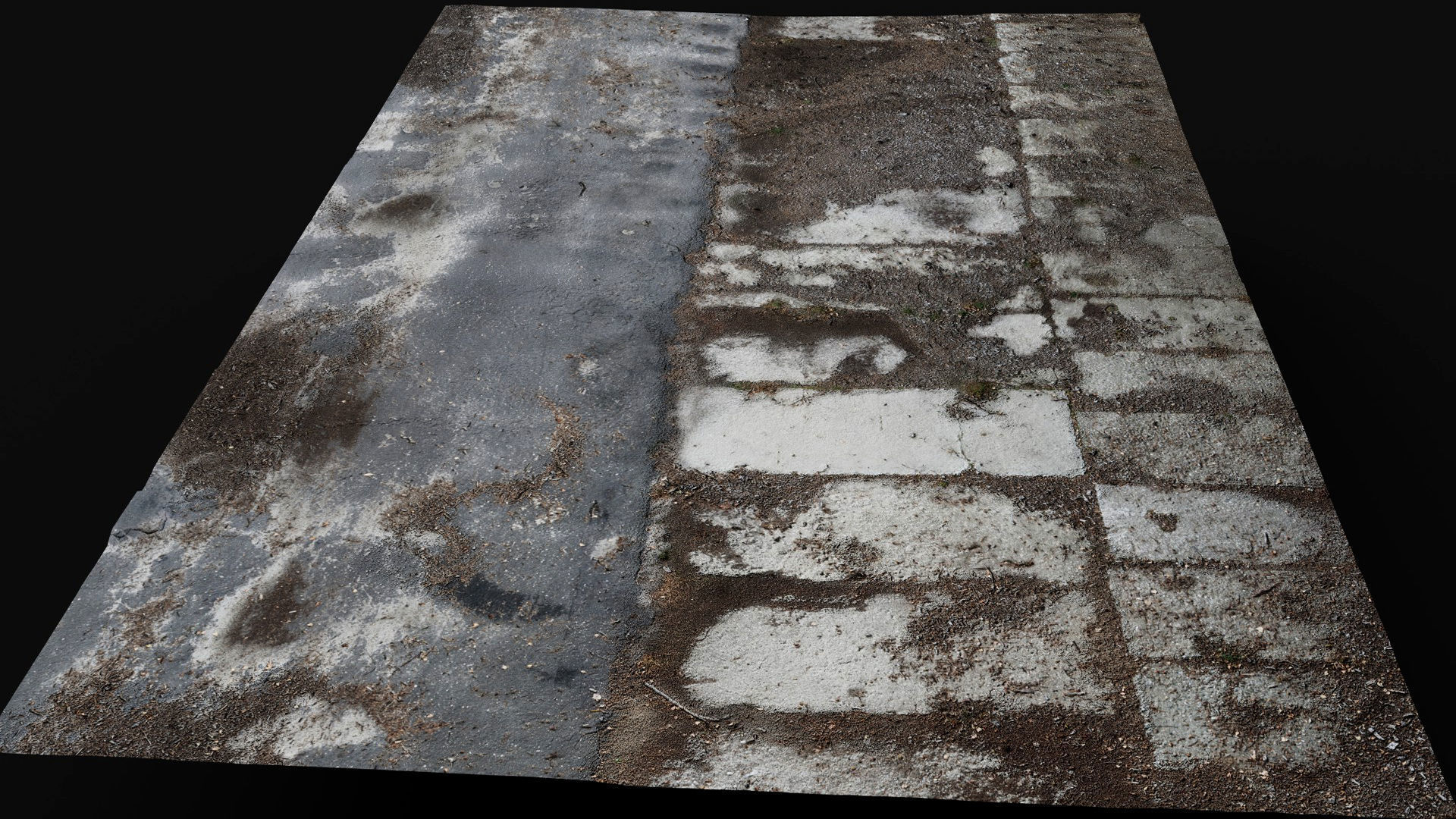 abandoned road derelict post-soviet asphalt photogrammetry Low-poly 3D model_2