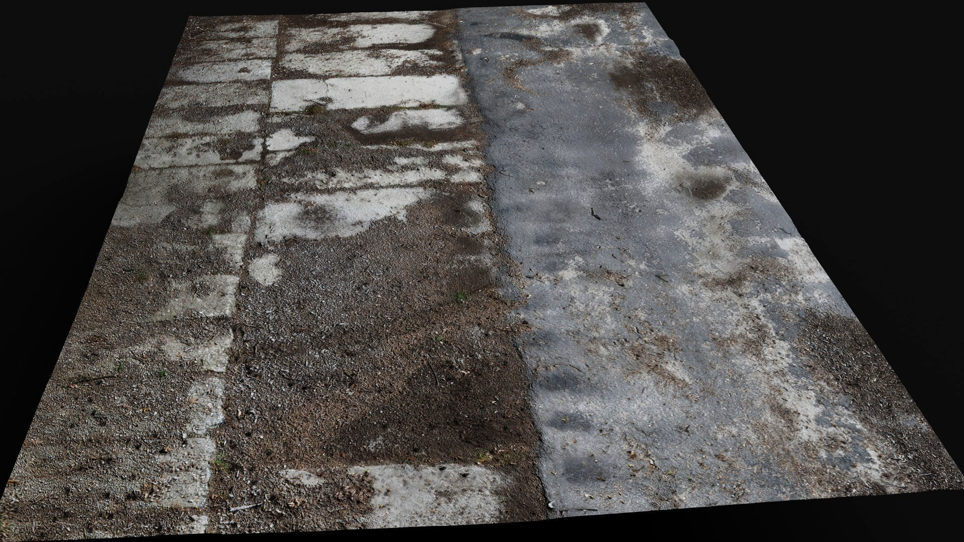 abandoned road derelict post-soviet asphalt photogrammetry Low-poly 3D model_1