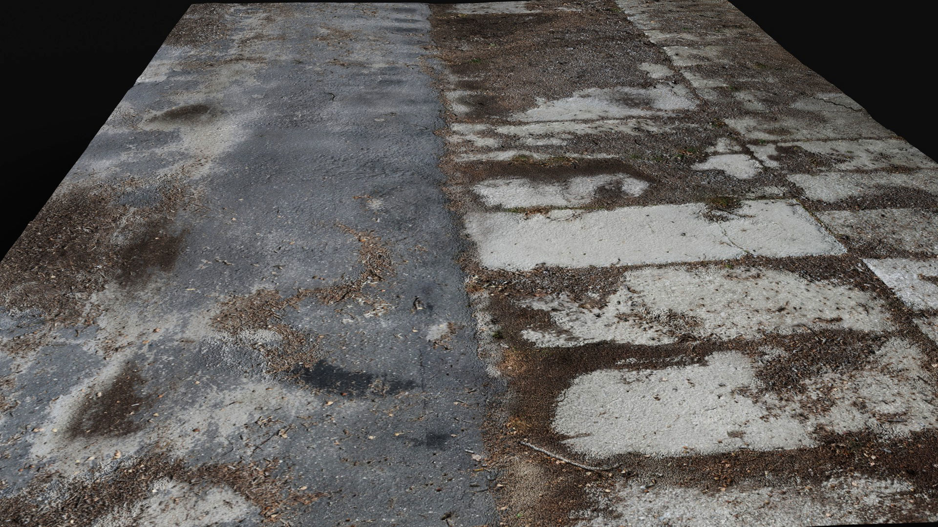 abandoned road derelict post-soviet asphalt photogrammetry Low-poly 3D model_4