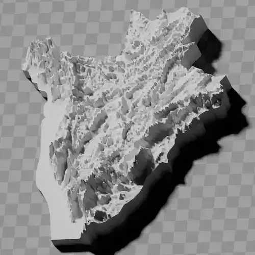 Burundi raised relief topography maps collection