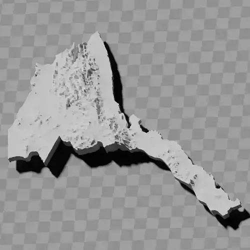 Eritrea topography raised relief maps collection