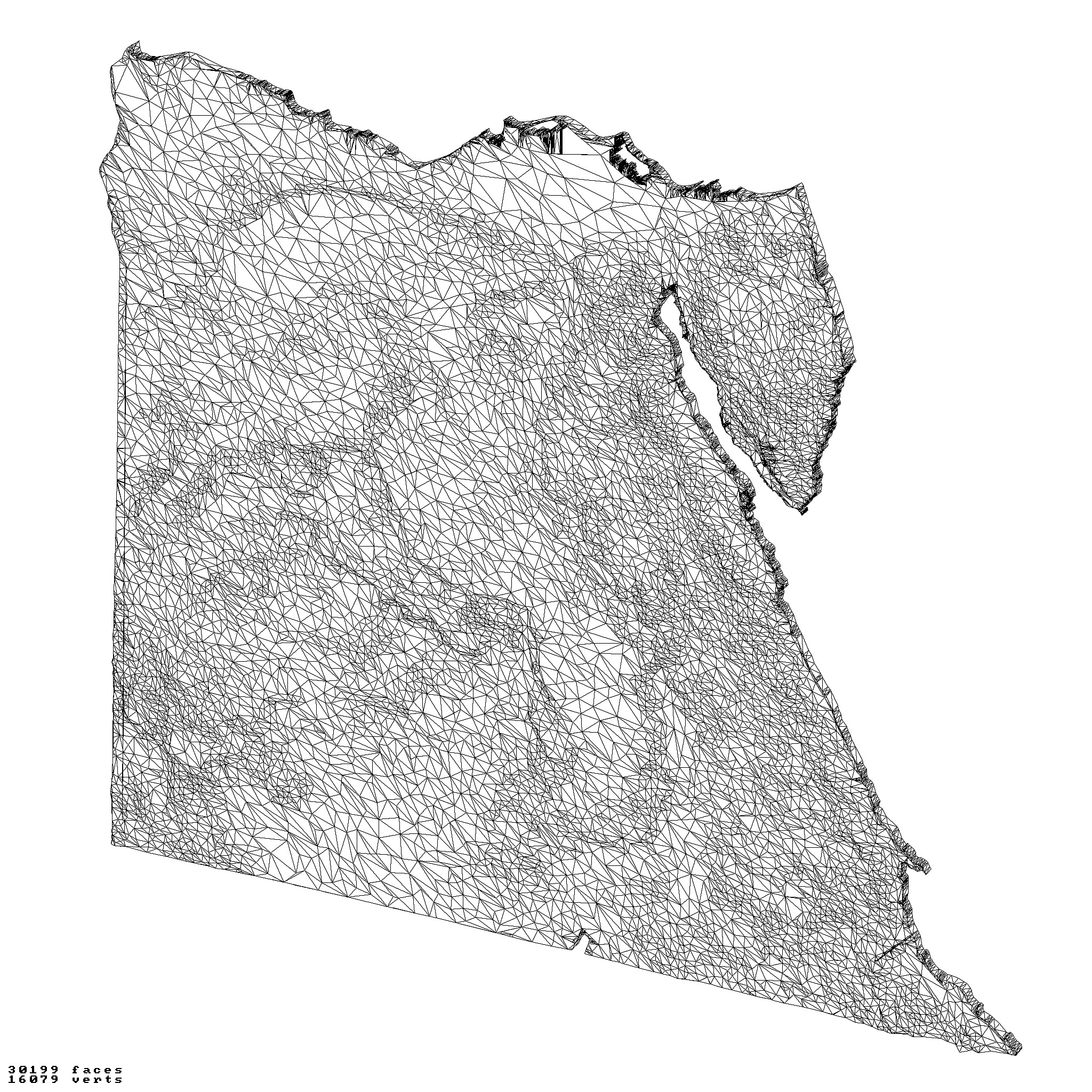 Egypt topography relief maps collection 3D print model_1