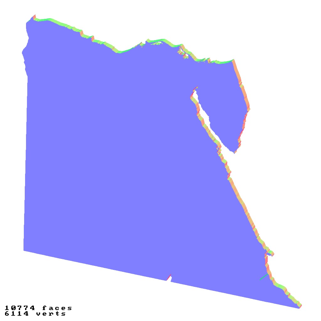 Egypt topography relief maps collection 3D print model_8