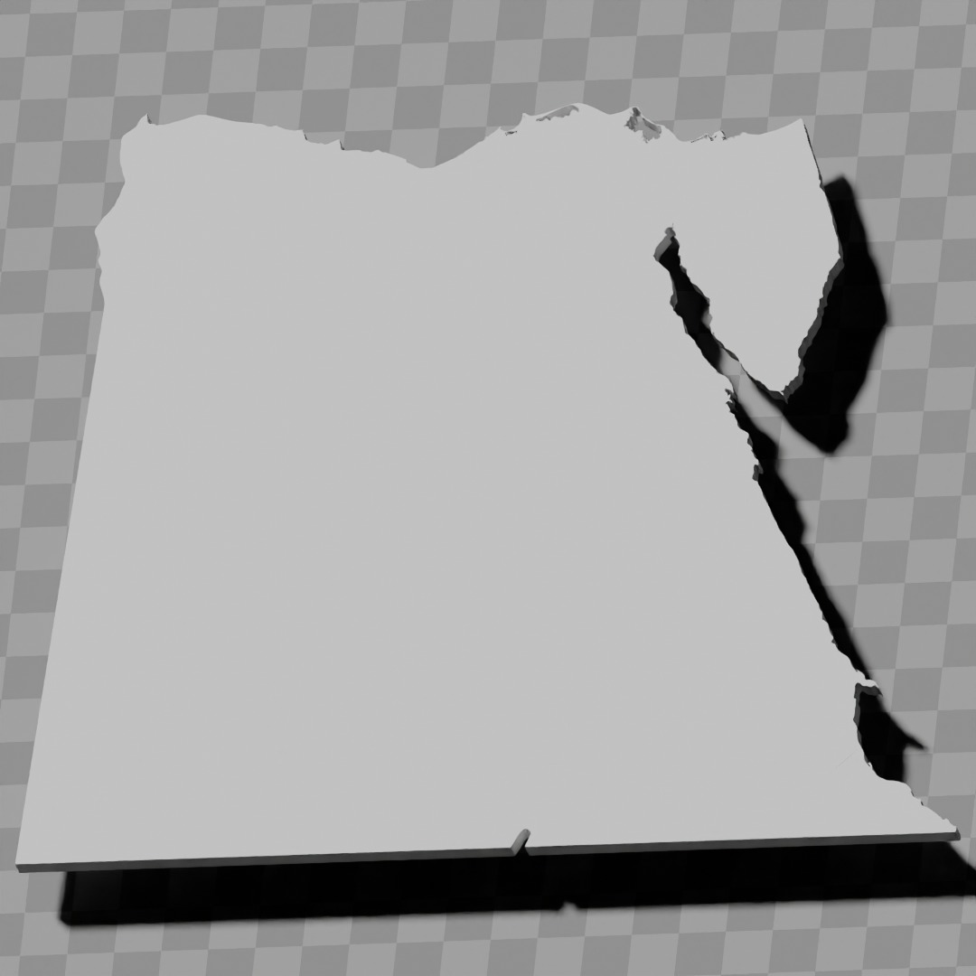 Egypt topography relief maps collection 3D print model_7