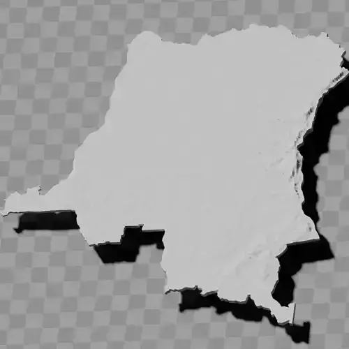 Congo raised relief topographic maps collection