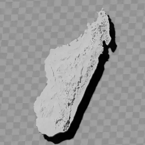 Madagascar topography relief maps collection