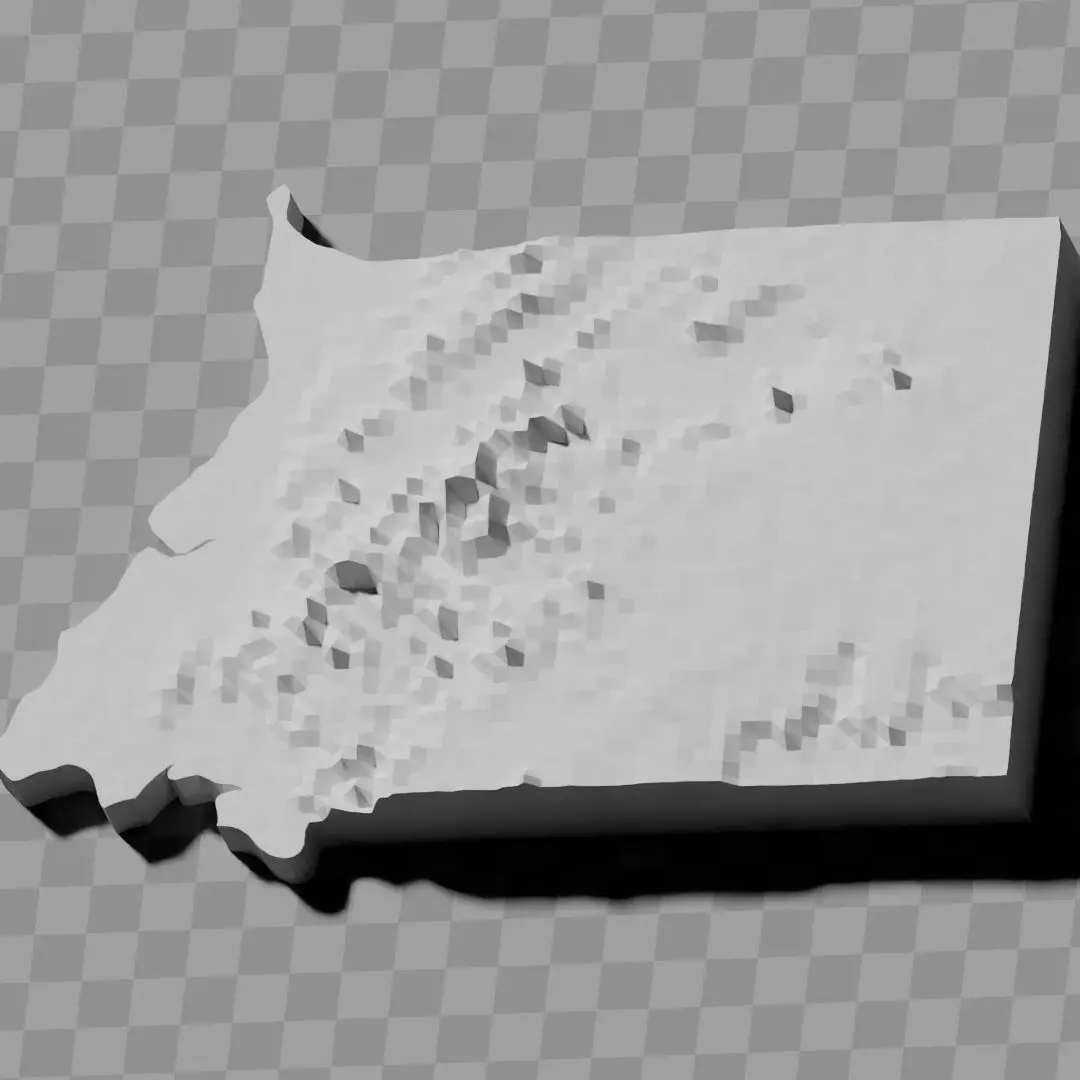 Equatorial Guinea topographic map collection 3D print model_0