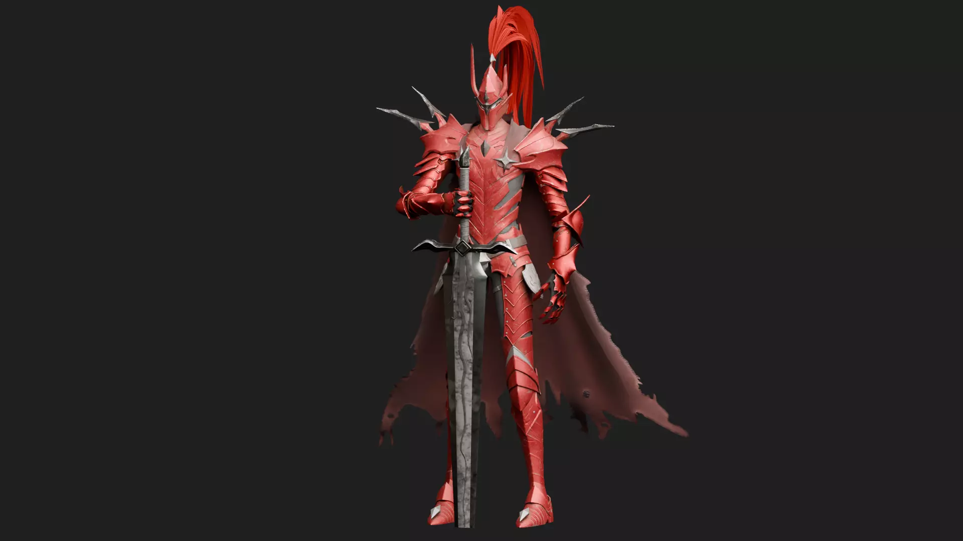Red Blood Commander Igris from Solo Leveling Anime 3D model