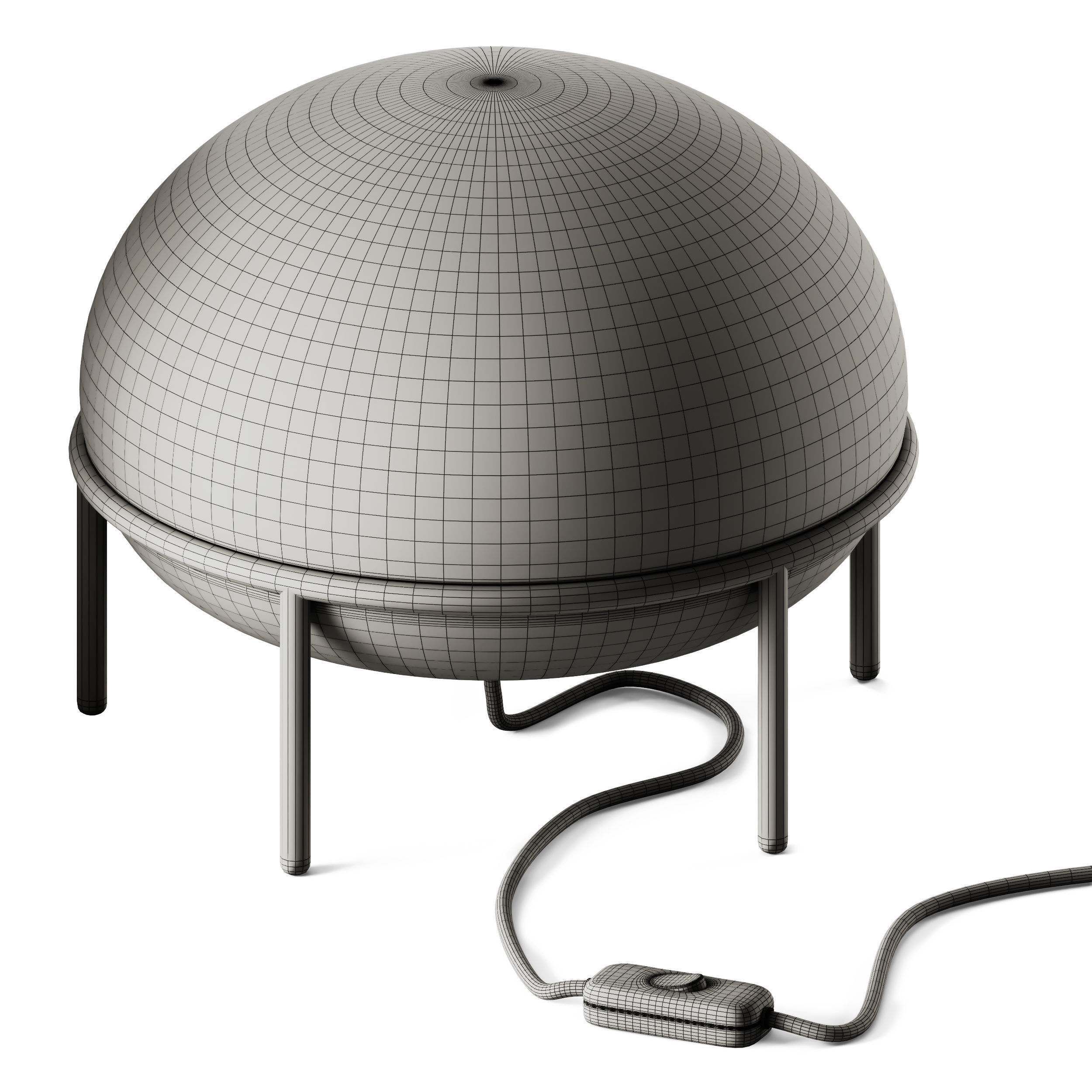 Woud Pump Table Lamp 3D model_4