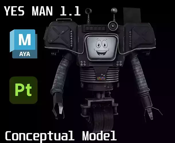 Yes Man Rigged Conceptual Model 3D model