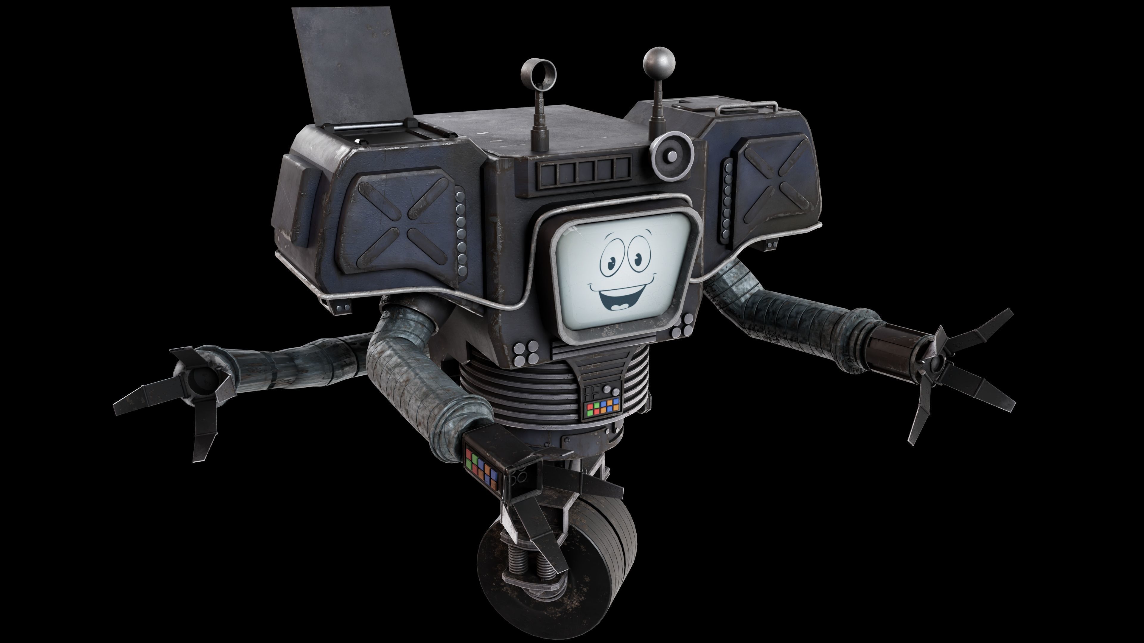 Yes Man Rigged Conceptual Model 3D model_6