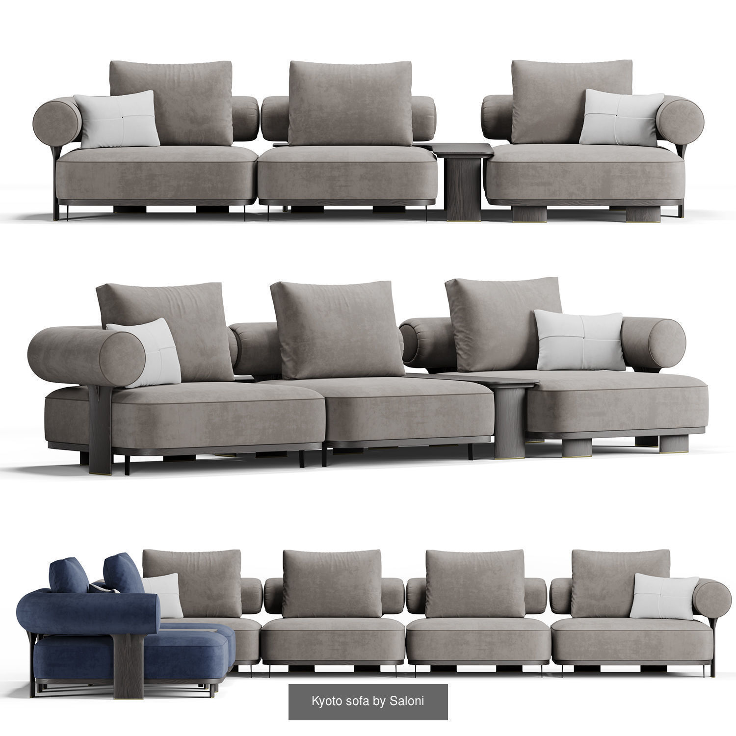 Set of Ready to Render Sofa Models FBX OBJ MAX 3D Model Collection_4