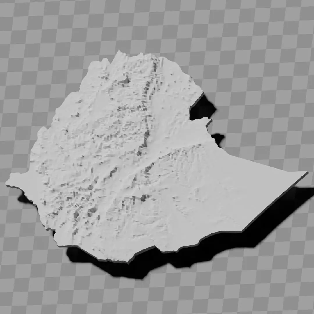 Ethiopia relief maps topography collection 3D print model