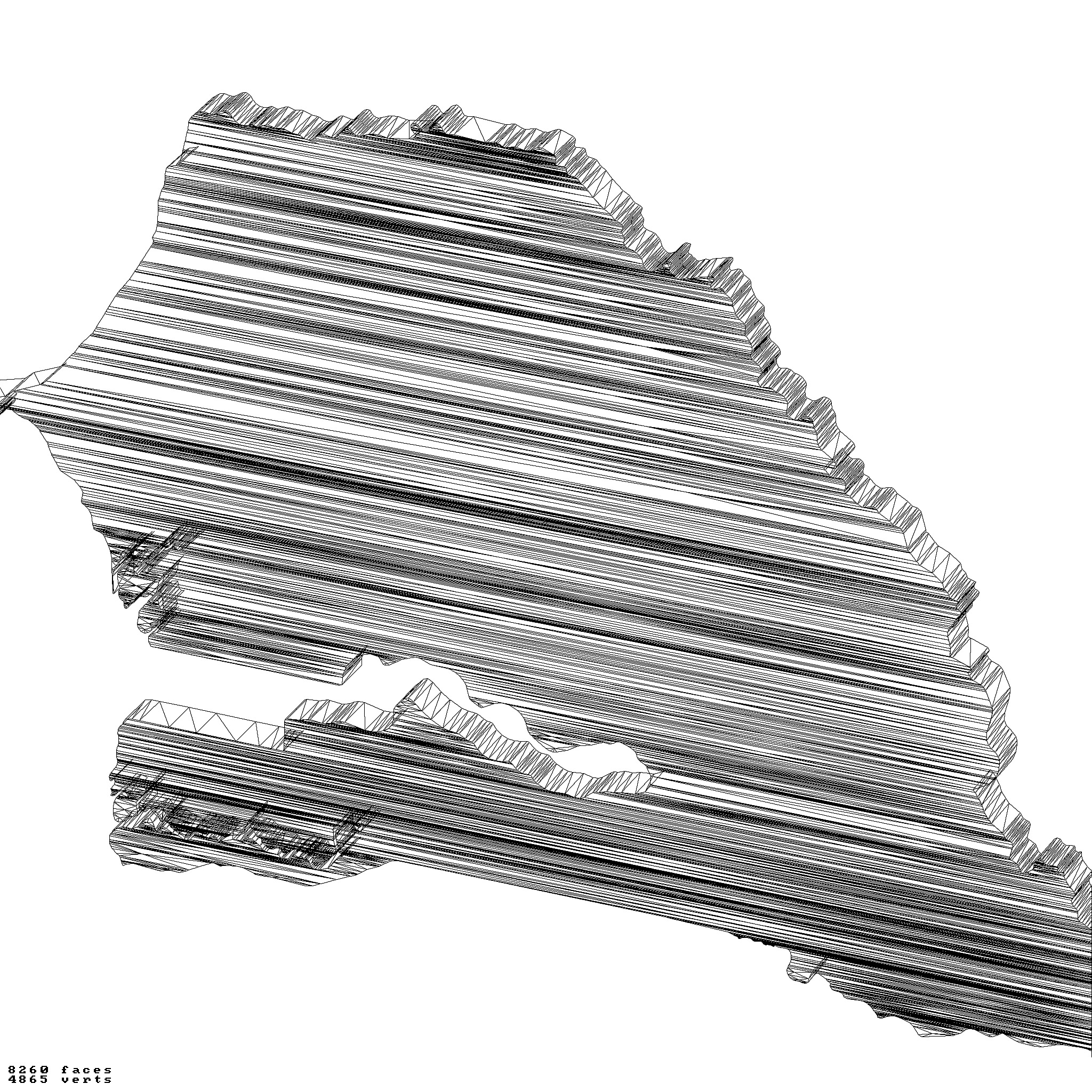 Senegal topographic relief map collection 3D print model_5