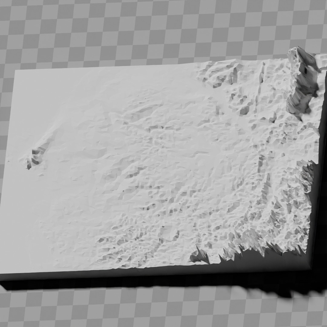 Senegal topographic relief map collection 3D print model_6
