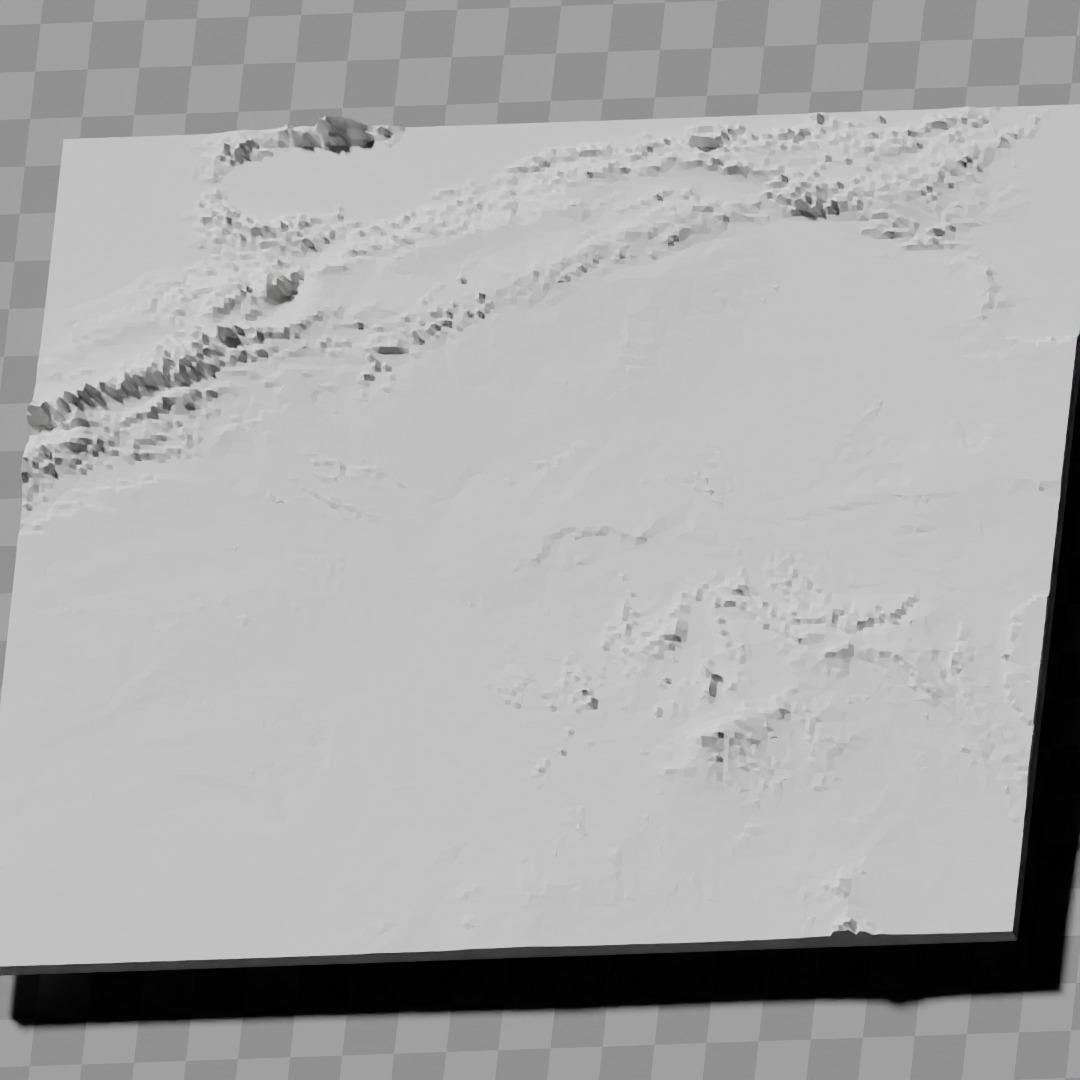 Algeria topographic relief maps 3D print model_8