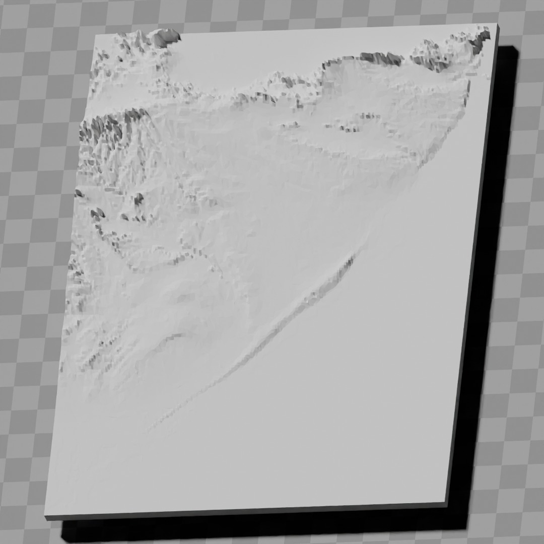 Somalia topography raised relief maps collection 3D print model_7