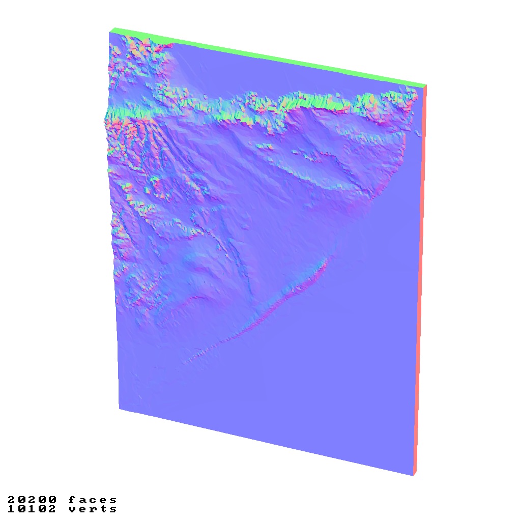 Somalia topography raised relief maps collection 3D print model_8