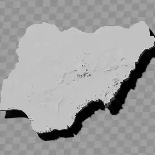Nigeria topographic relief maps collection 3D print model