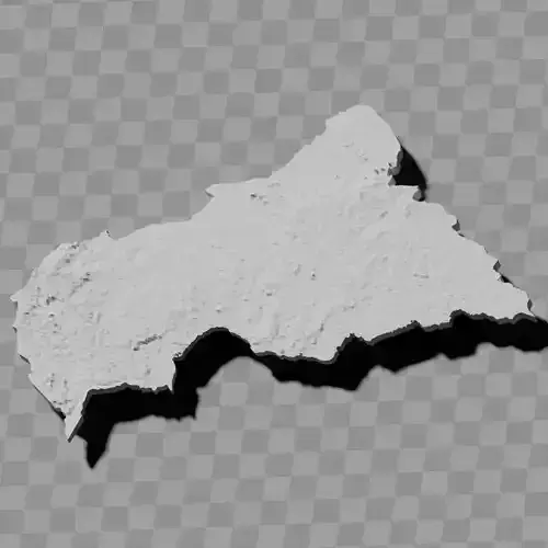 Central African Republic topography relief maps