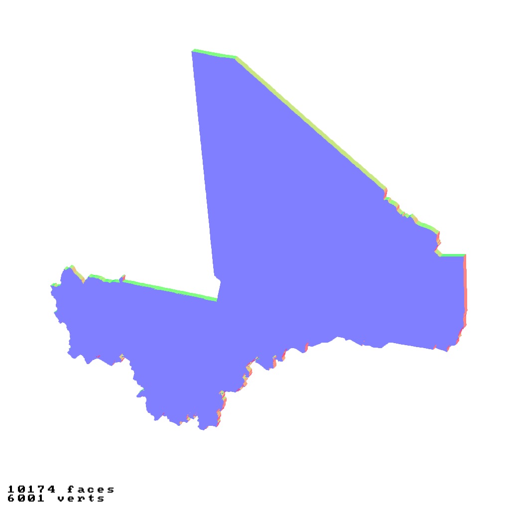Mali topography relief maps collection 3D print model_4
