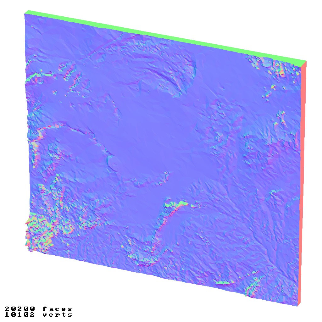 Mali topography relief maps collection 3D print model_7