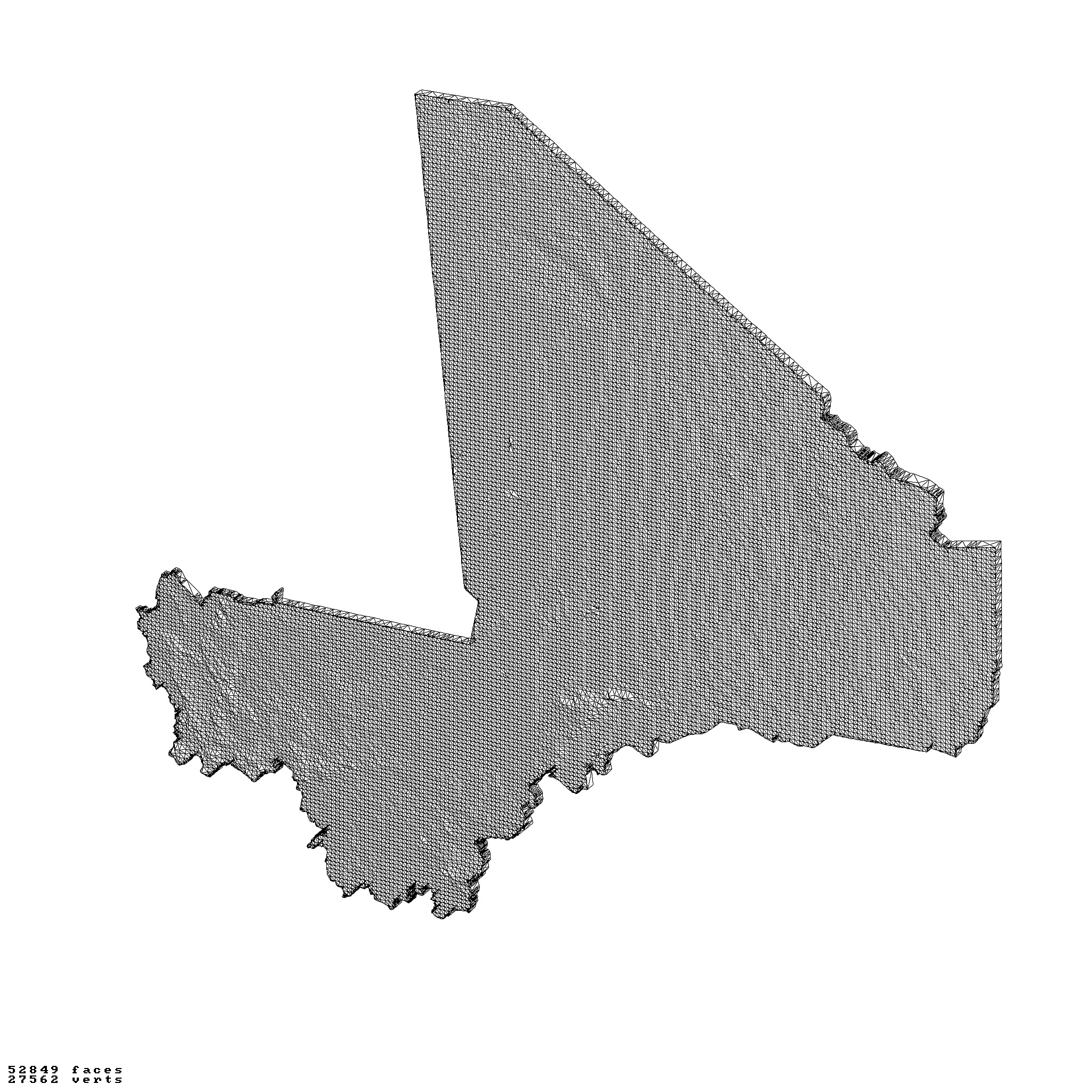 Mali topography relief maps collection 3D print model_1