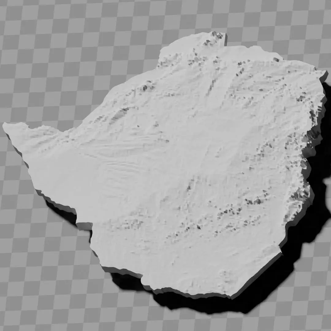 Zimbabwe relief maps topography collection 3D print model