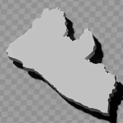 Liberia topography height maps terrain raised relief collection  3D print model
