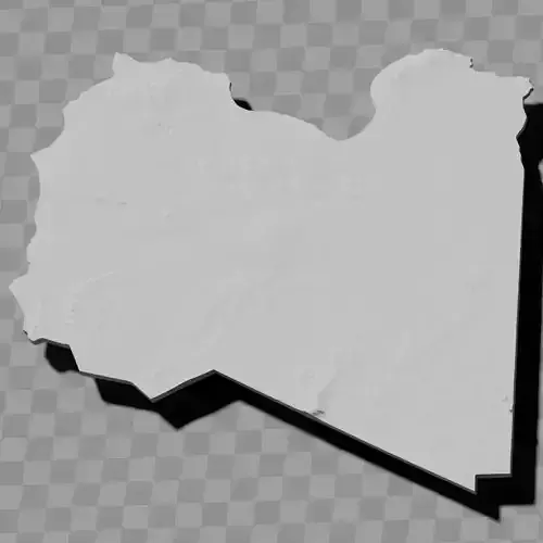 Libya topography relief maps set